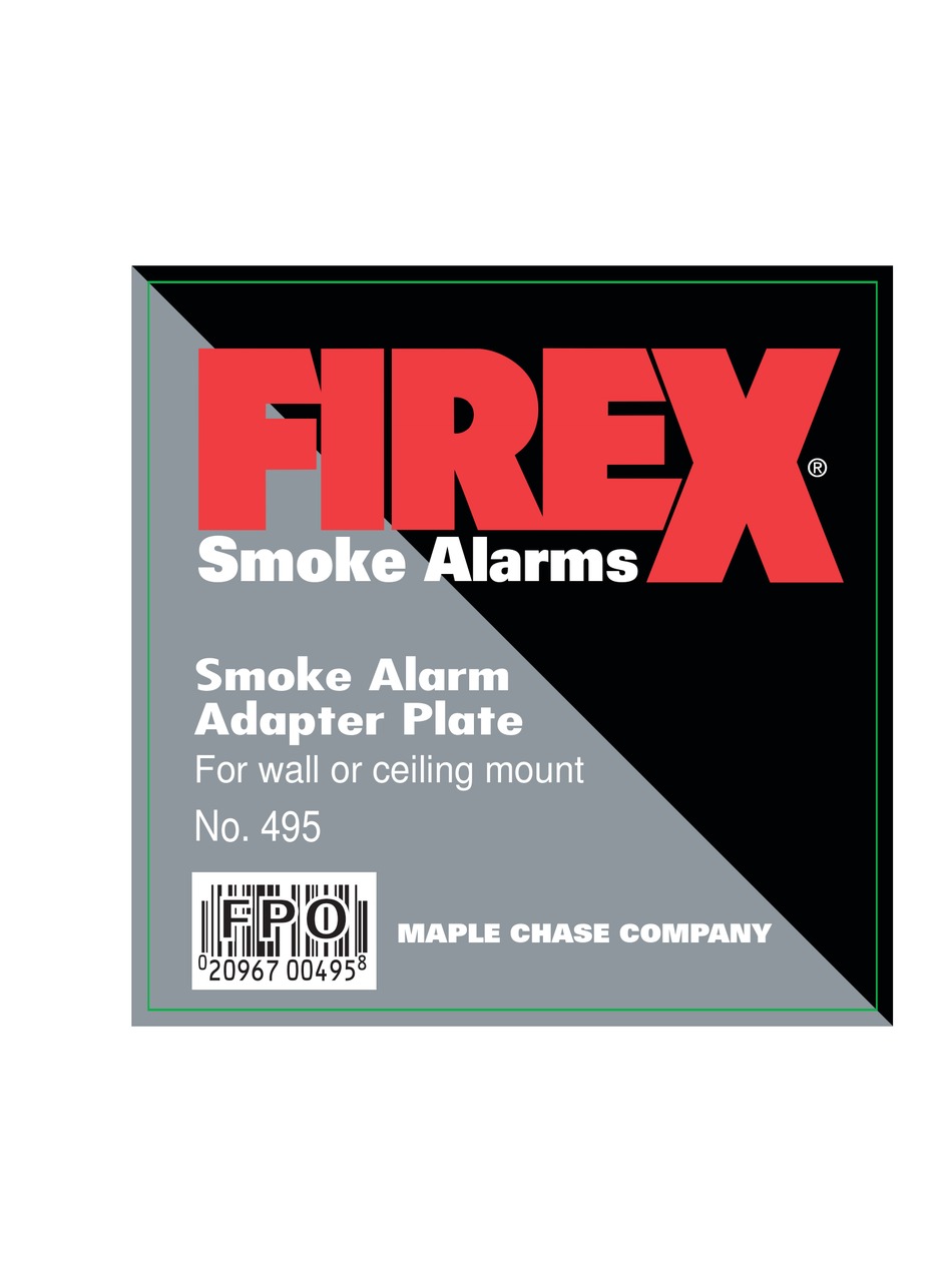 FIREX SAFETY ALARM ADAPTOR TRIM PLATE 495 OWNER