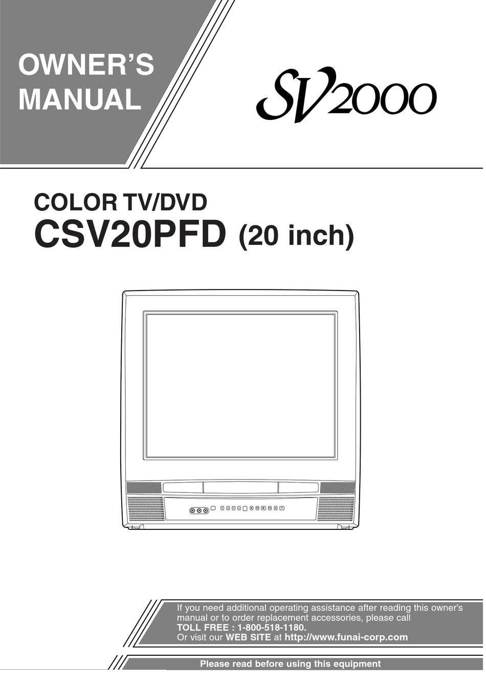 SV2000 CSV20PFD OWNER'S MANUAL Pdf Download | ManualsLib