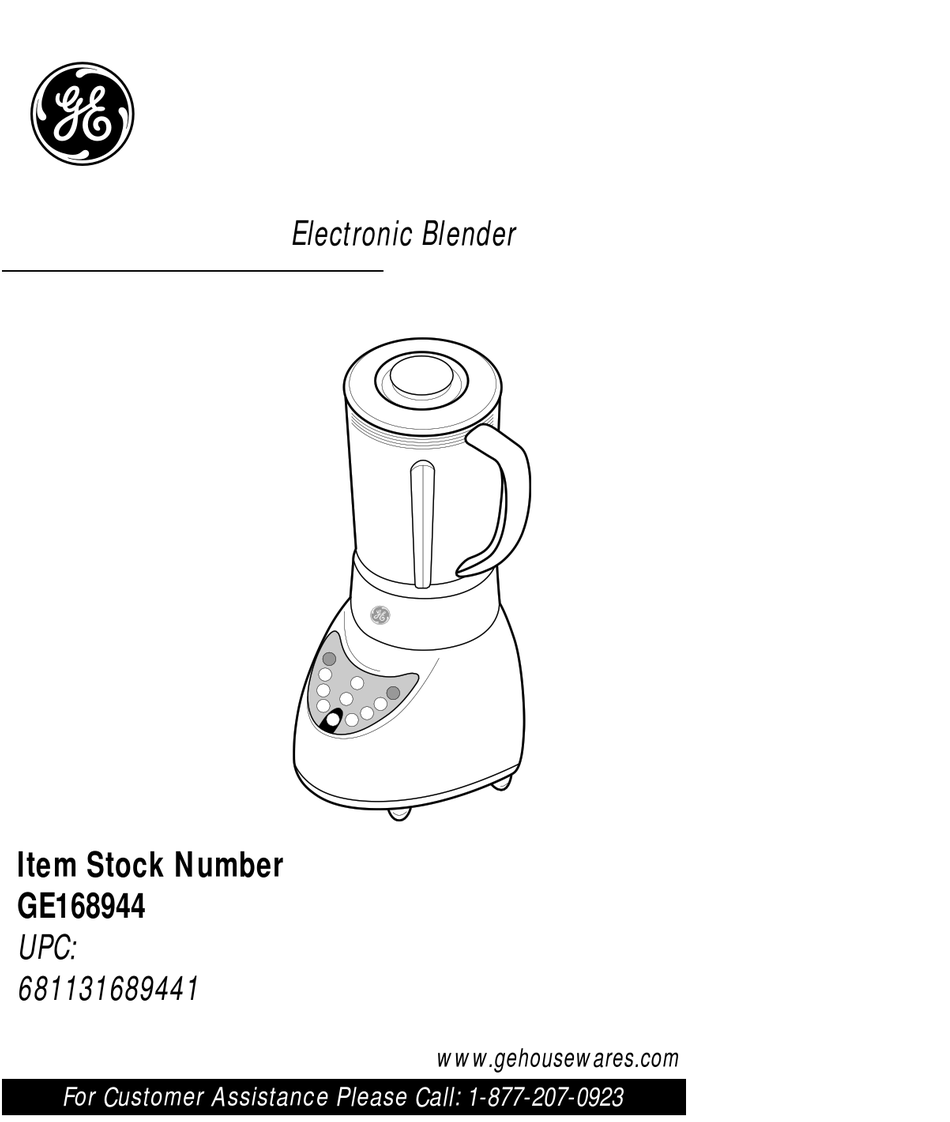 GE 681131689441 OWNER'S MANUAL Pdf Download | ManualsLib