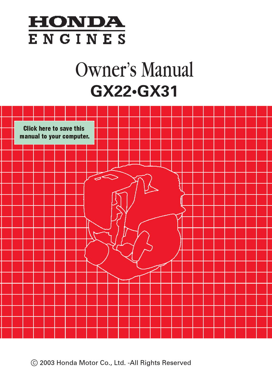 HONDA GX22 OWNER'S MANUAL Pdf Download | ManualsLib