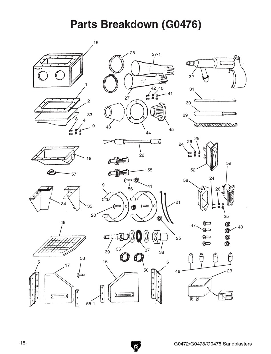 GRIZZLY G0476 POWER TOOL PARTS BREAKDOWN ManualsLib
