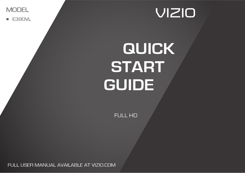 Vizio E390vl Quick Start Manual Pdf Download Manualslib