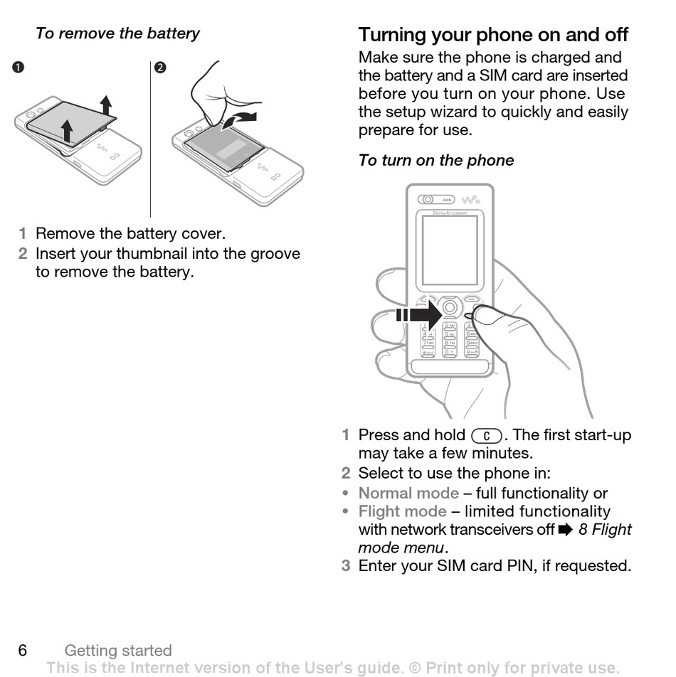 SONY ERICSSON W880I QUICK START MANUAL Pdf Download