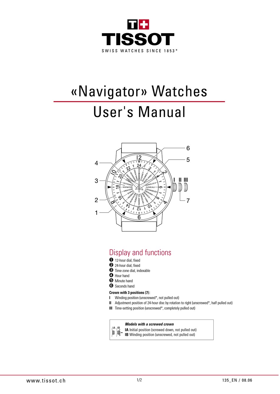 Tissot navigator outlet 3000 manual