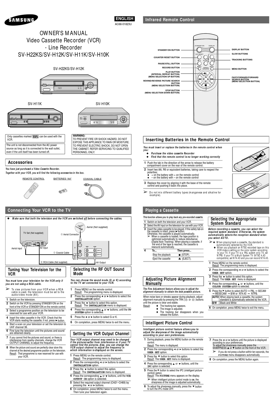 Samsung Sv-h10k Owner's Manual Pdf Download 