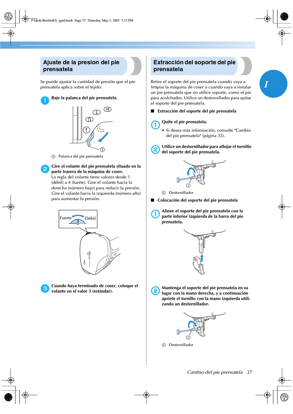 Como ajustar el pie prensatelas de una maquina recta industria//Apretar o  aflojar la tensión del pie 