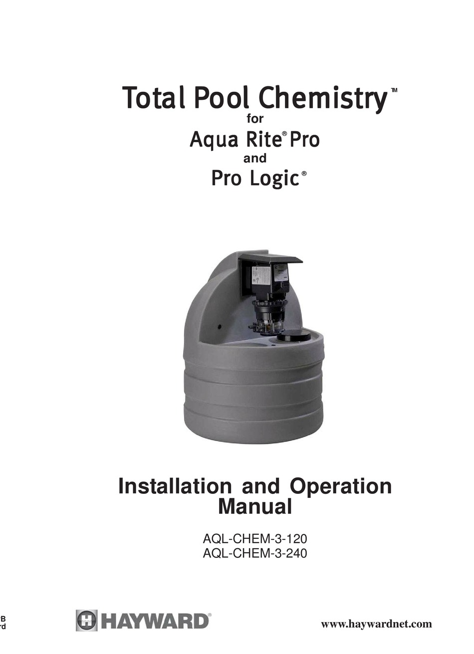 HAYWARD AQUA RITE® PRO INSTALLATION AND OPERATION MANUAL Pdf Download