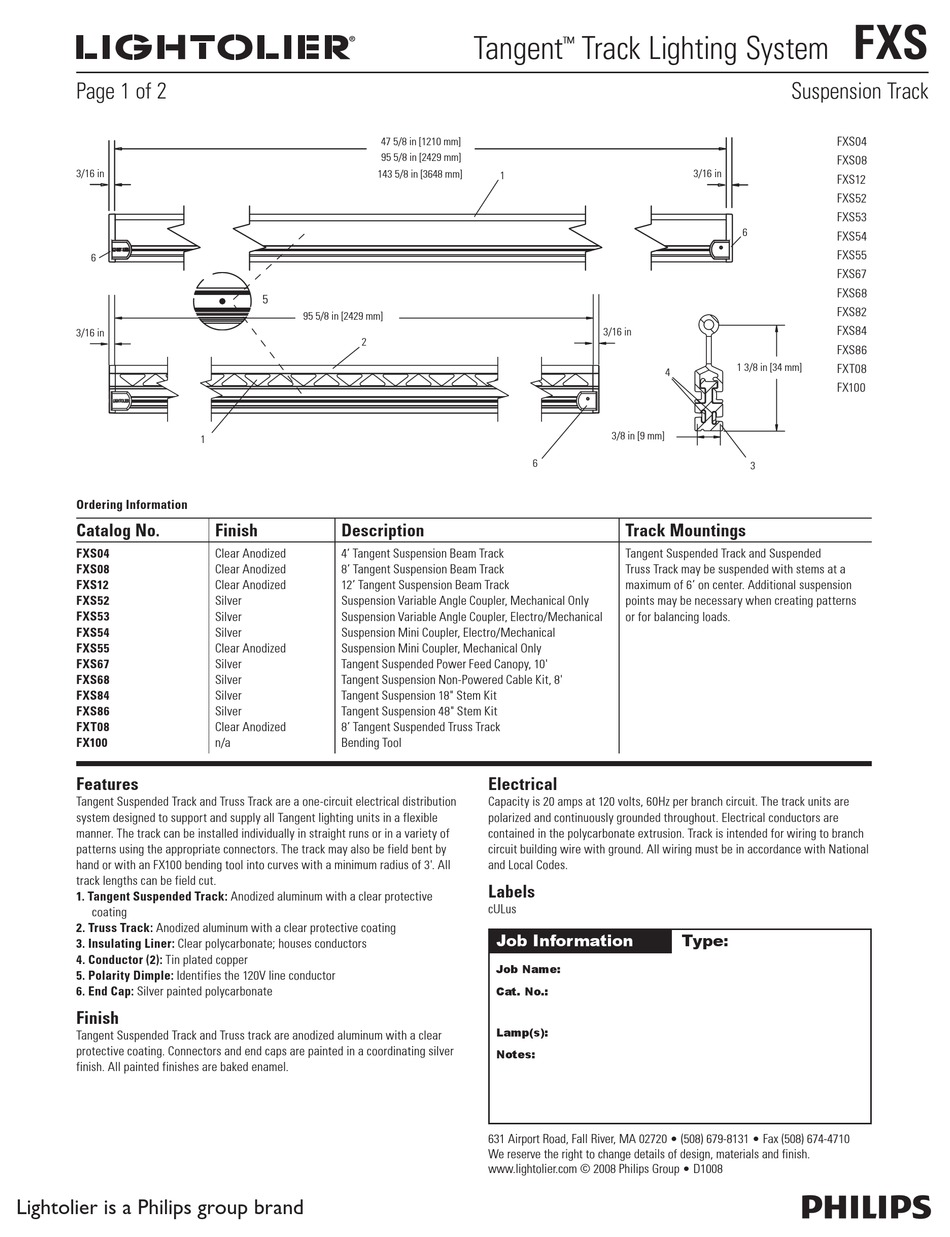 PHILIPS TANGENT FXS SPECIFICATION Pdf Download | ManualsLib