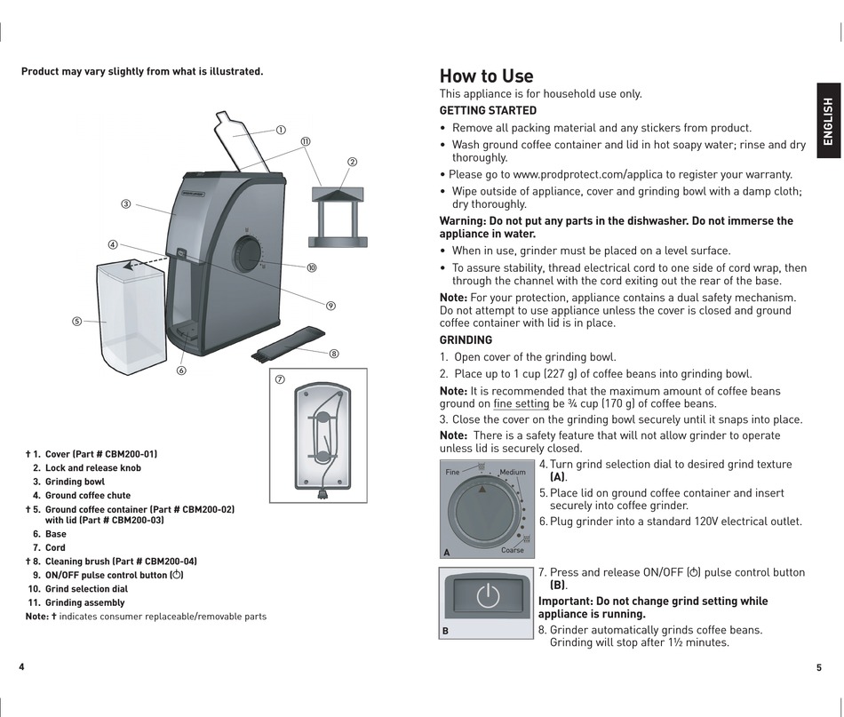 User manual Black & Decker CBM310BD (English - 28 pages)