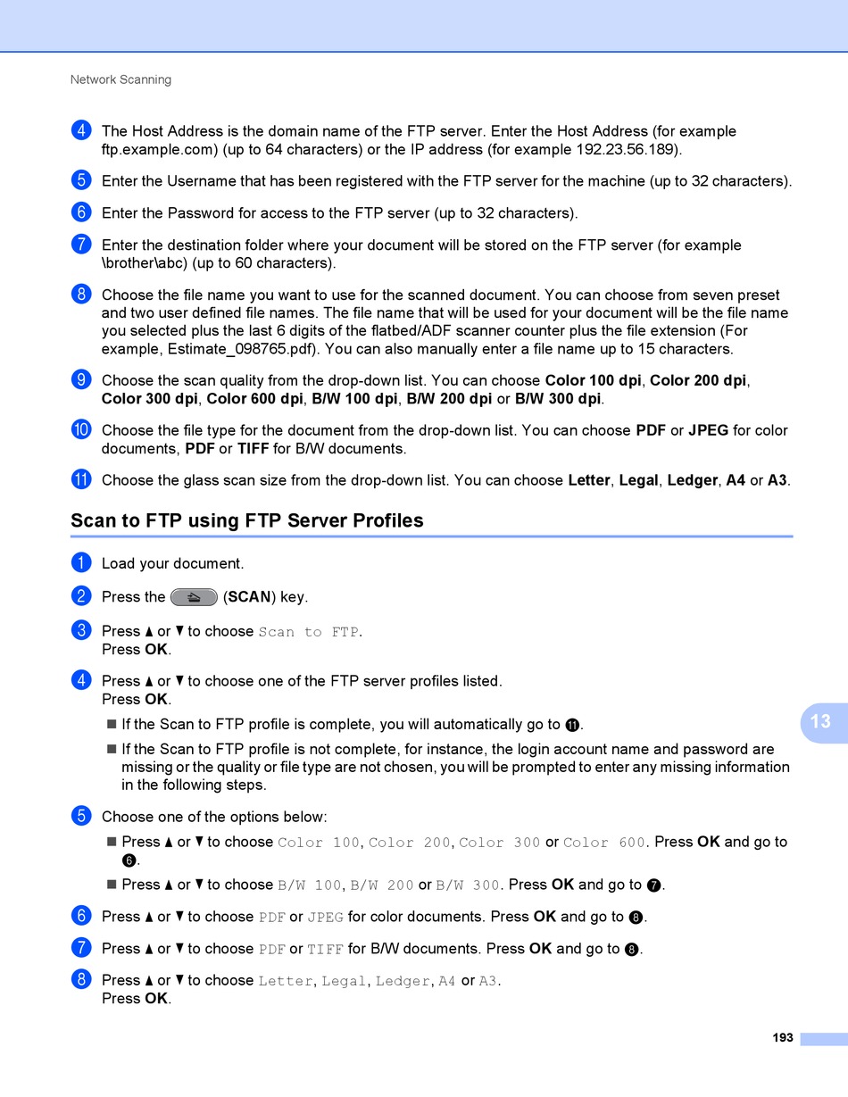 Scan To Ftp Using Ftp Server Profiles 
