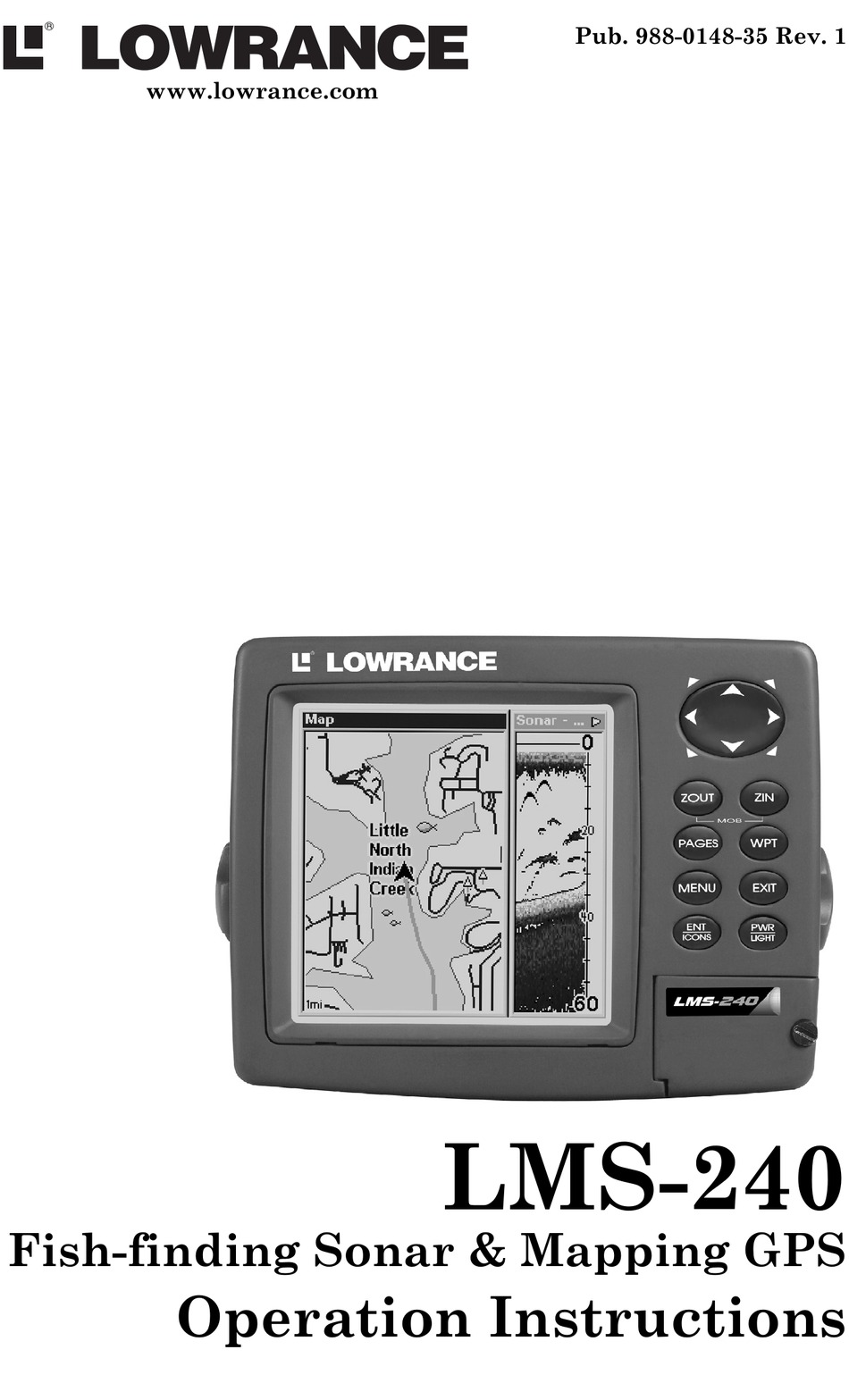 LOWRANCE LMS240 OPERATION INSTRUCTIONS MANUAL Pdf Download ManualsLib