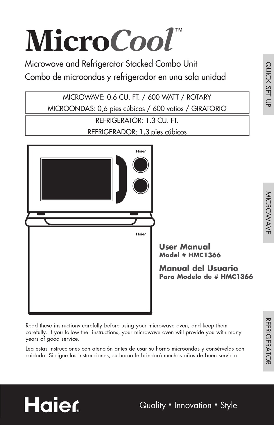 HAIER MICROCOOL MC1366 USER MANUAL Pdf Download | ManualsLib