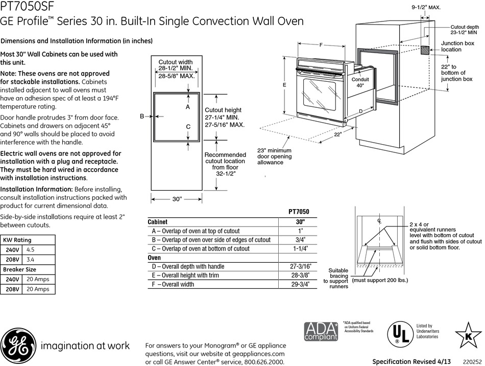 ge profile pt7050sfss