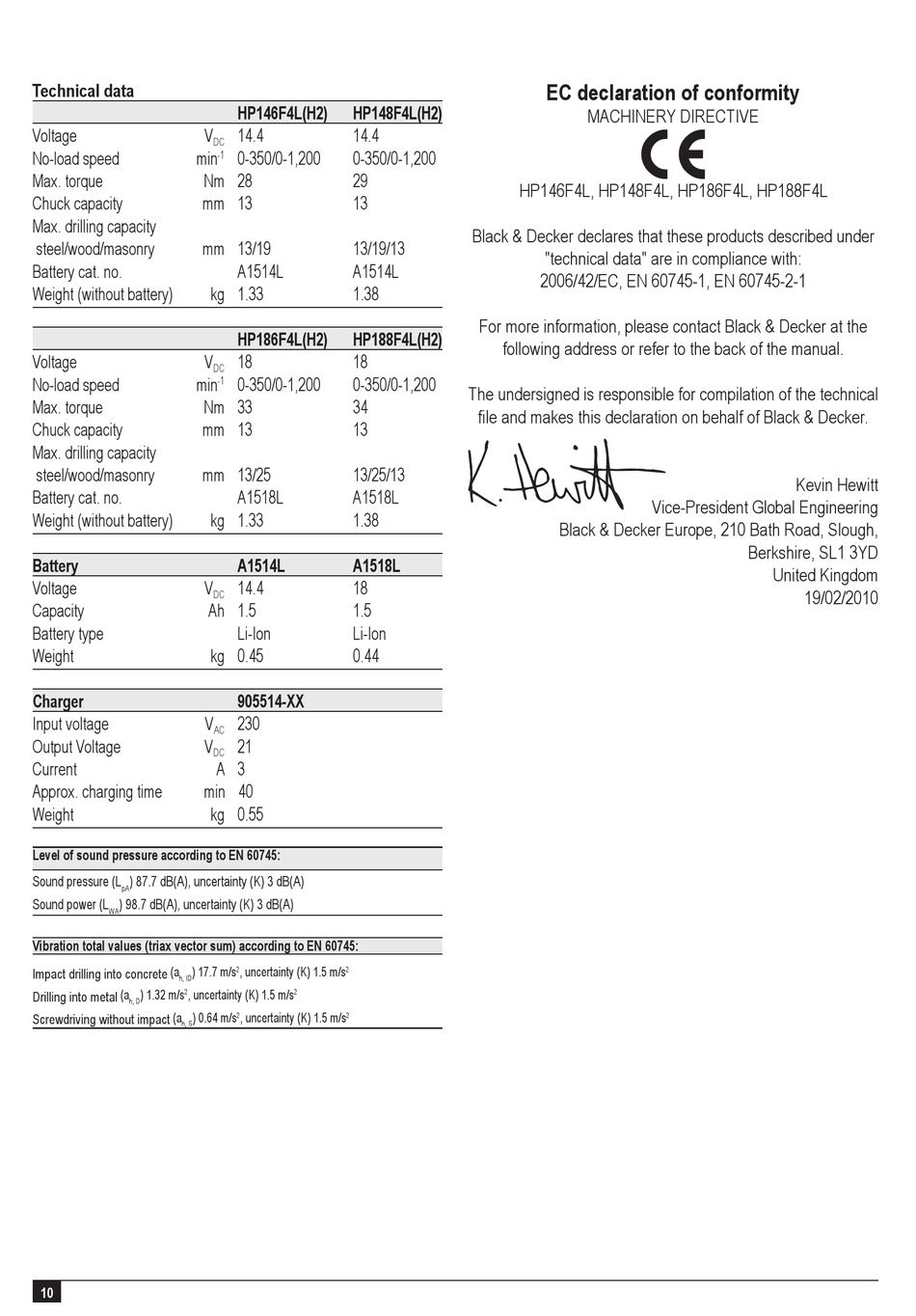 Additional Safety Instructions For Batteries And Chargers - Black & Decker  Pivot Driver PP360LN-XE Original Instructions Manual [Page 5]