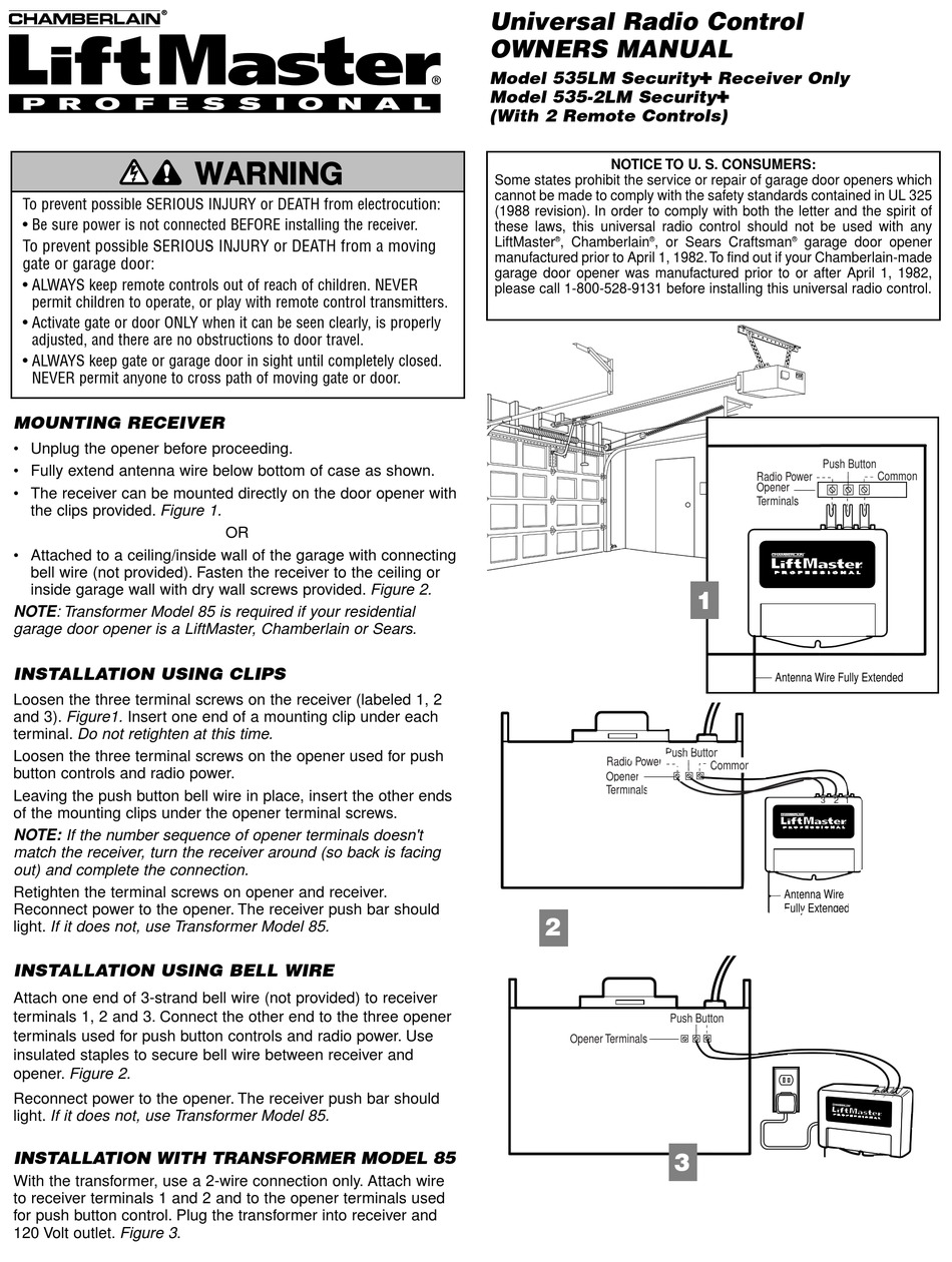 Chamberlain Liftmaster Ab M Manual