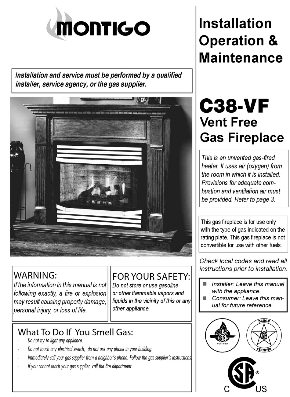 MONTIGO C38VF INSTALLATION & OPERATION MANUAL Pdf Download ManualsLib