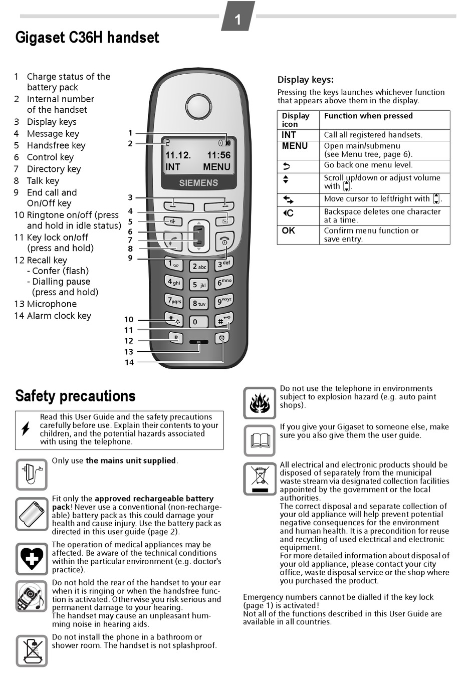 GIGASET C36H USER MANUAL Pdf Download | ManualsLib