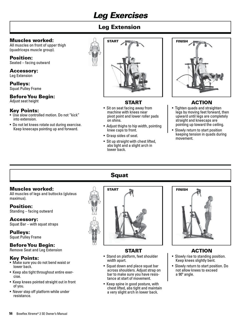 Bowflex Xtreme 2 Se Workout Guide 