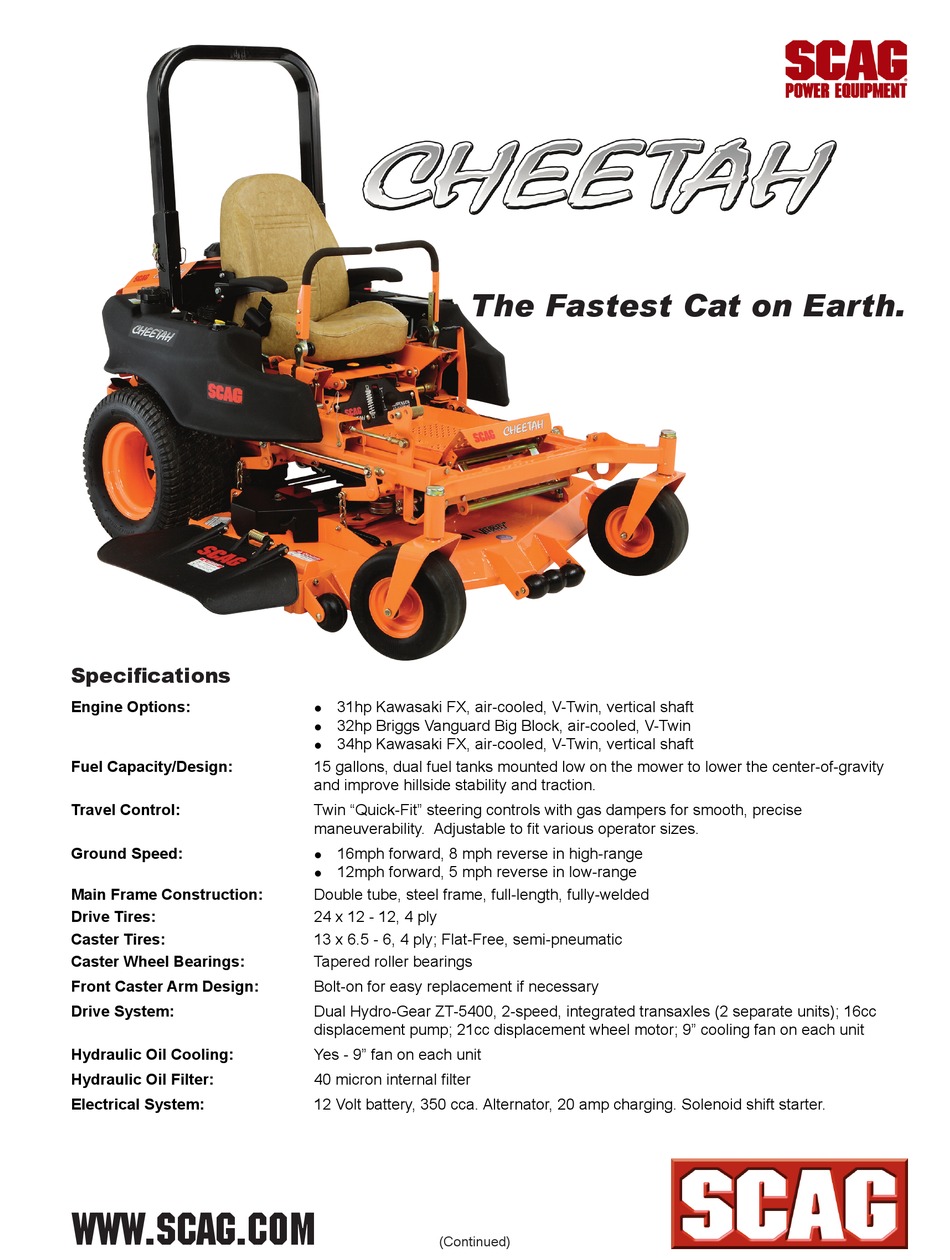1 Specifications Cheetah 
