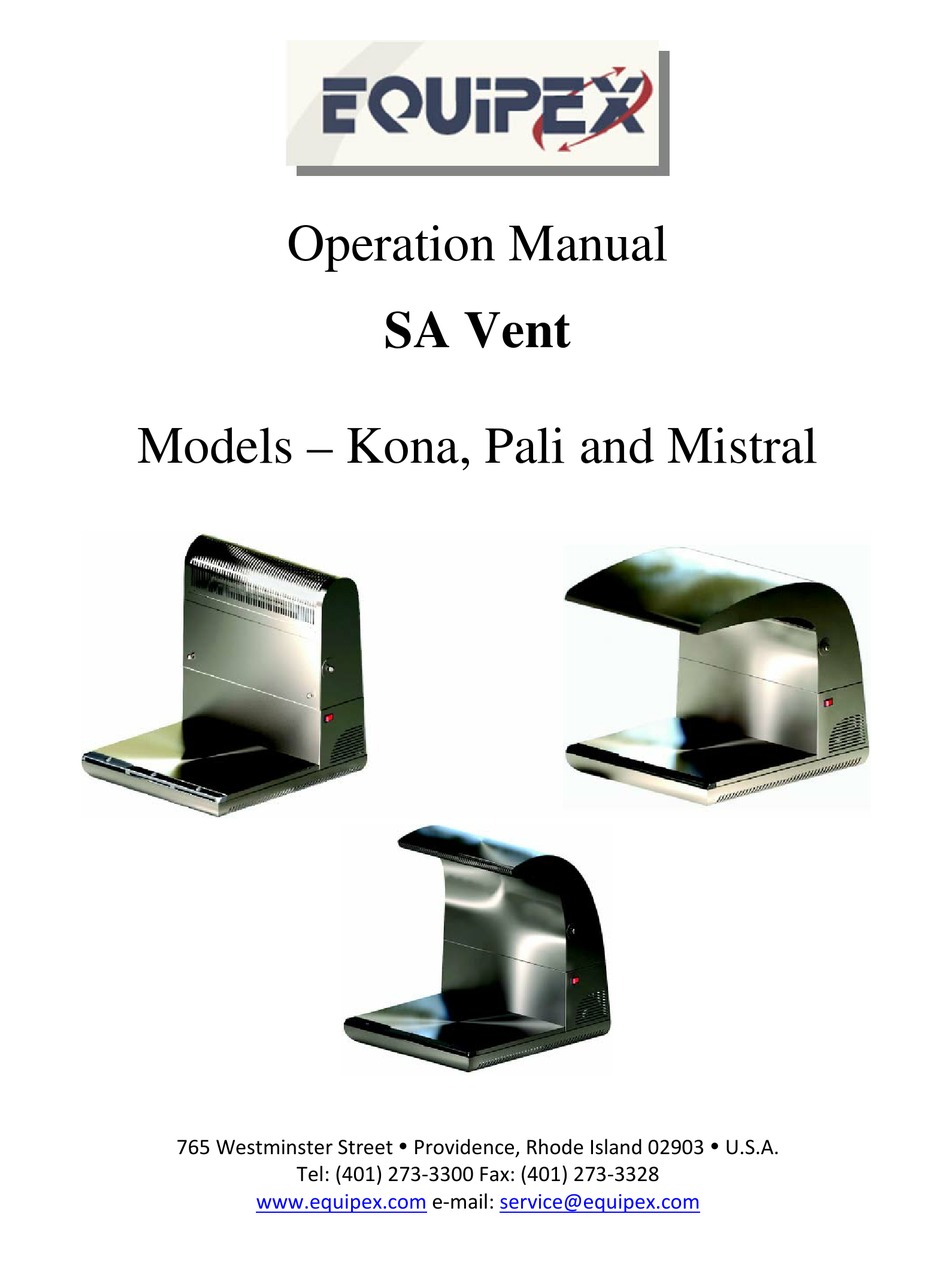 EQUIPEX KONA OPERATION MANUAL Pdf Download ManualsLib