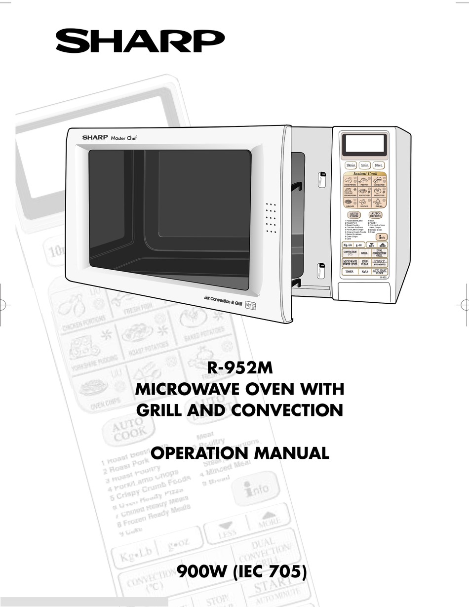 sharp jet convection and grill microwave manual