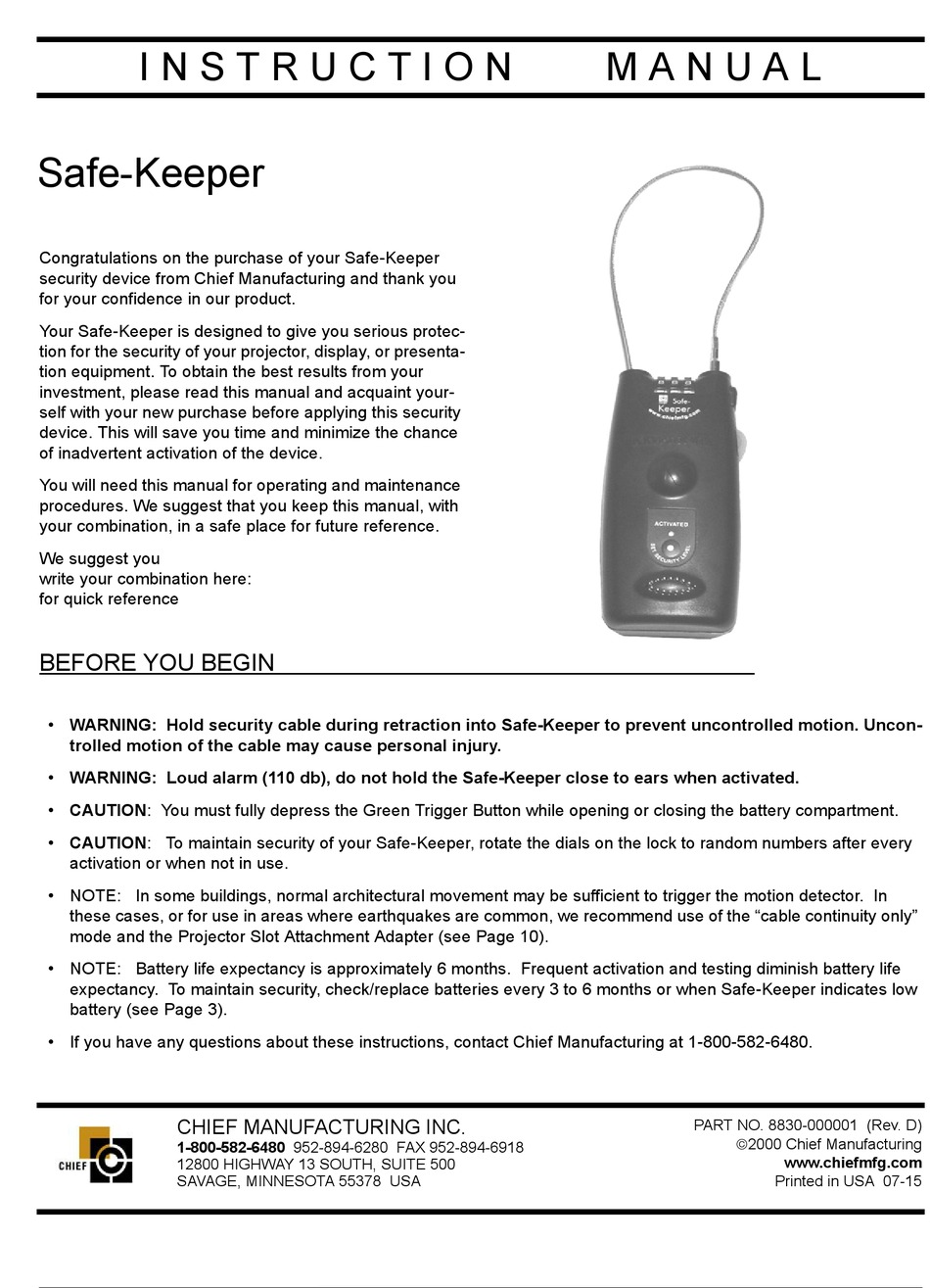 g36 watch safe keeper quick instruction