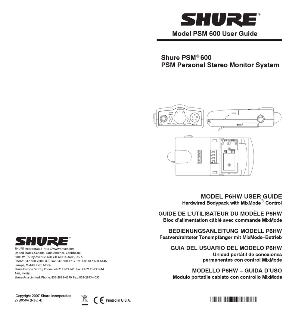 Shure Psm 900 Manual