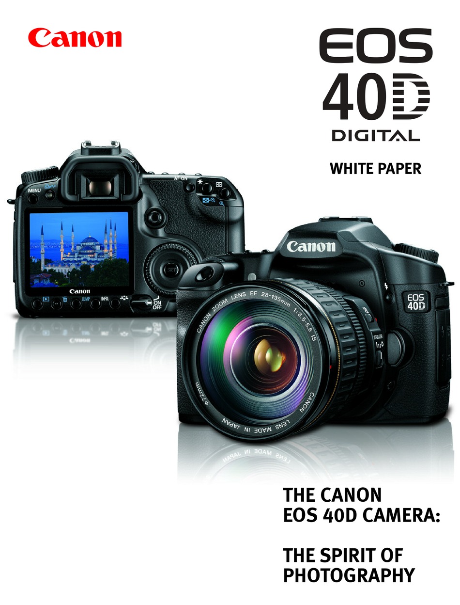 CANON EOS 40D WHITE PAPER Pdf Download | ManualsLib