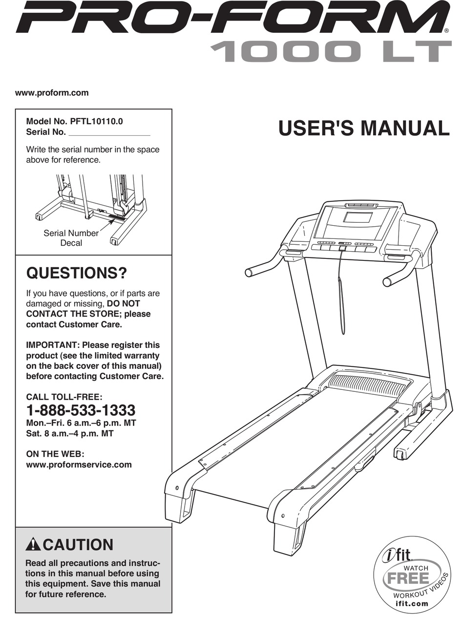 Proform 1000 2025 lt treadmill