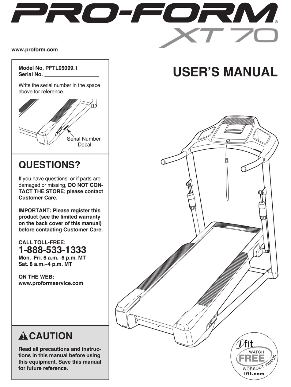 Proform xt 2025 70 treadmill