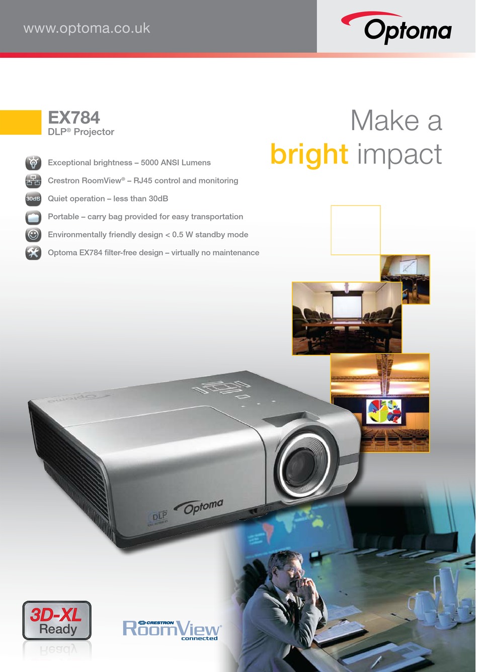 OPTOMA EX784 BROCHURE \u0026 SPECS Pdf 