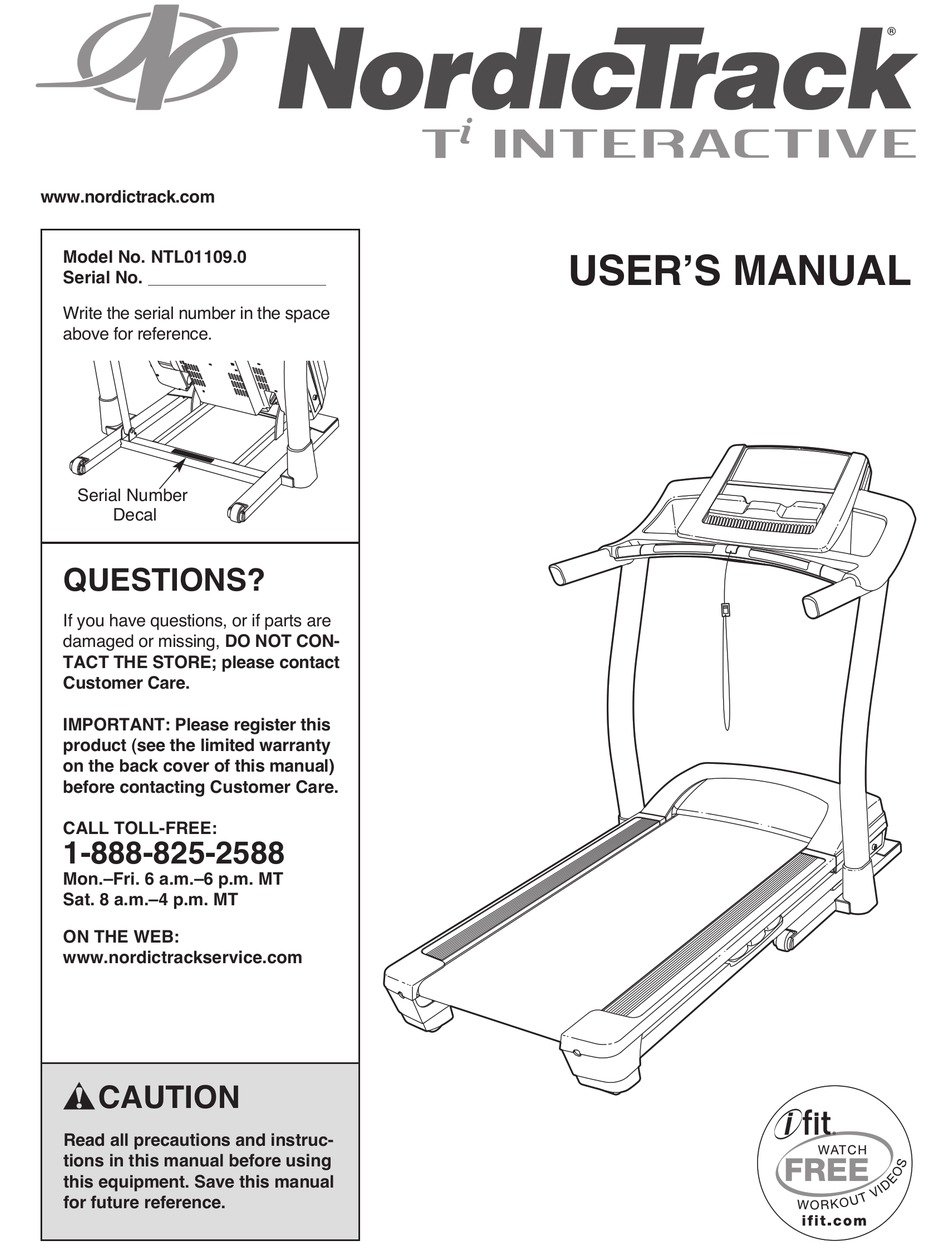 NORDICTRACK TI INTERACTIVE USER MANUAL Pdf Download | ManualsLib