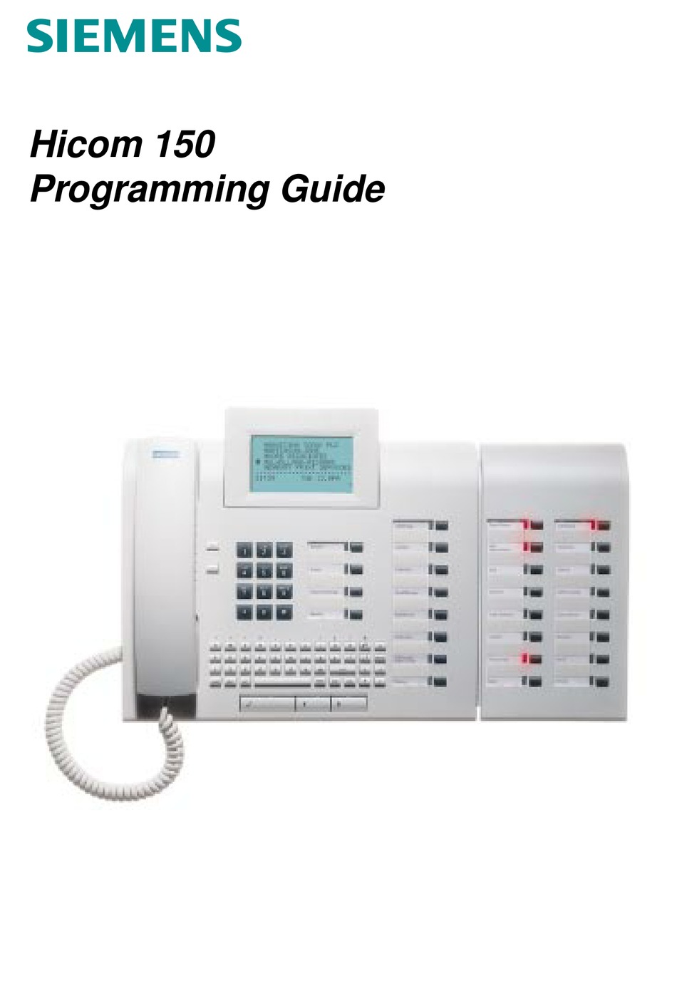 SIEMENS HICOM 150 PROGRAMMING MANUAL Pdf Download | ManualsLib