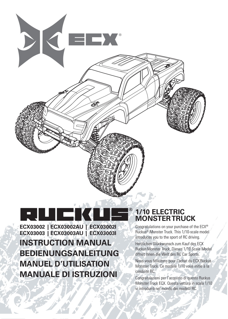 ECX RUCKUS ECX03002 MANUEL D'UTILISATION Pdf Download | ManualsLib