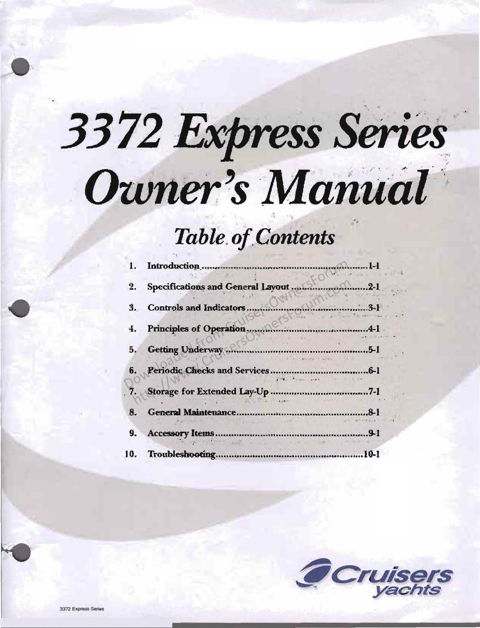 cruisers yachts owners manual