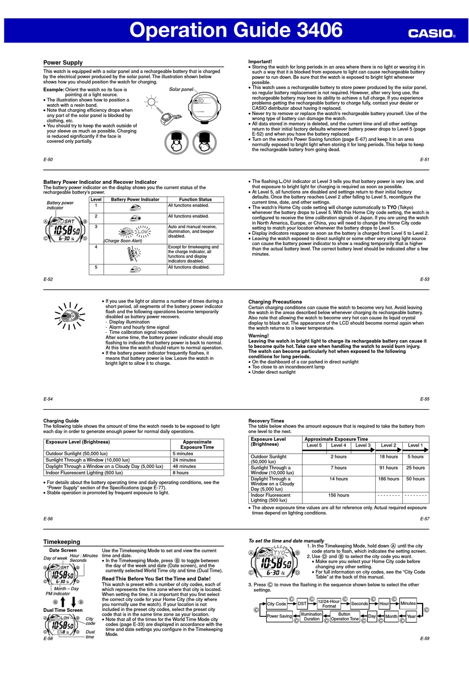 Casio best sale 3403 manual