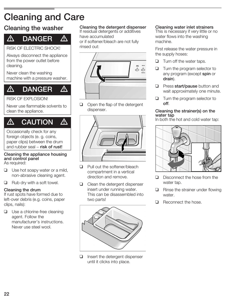 siemens ultra sense washer