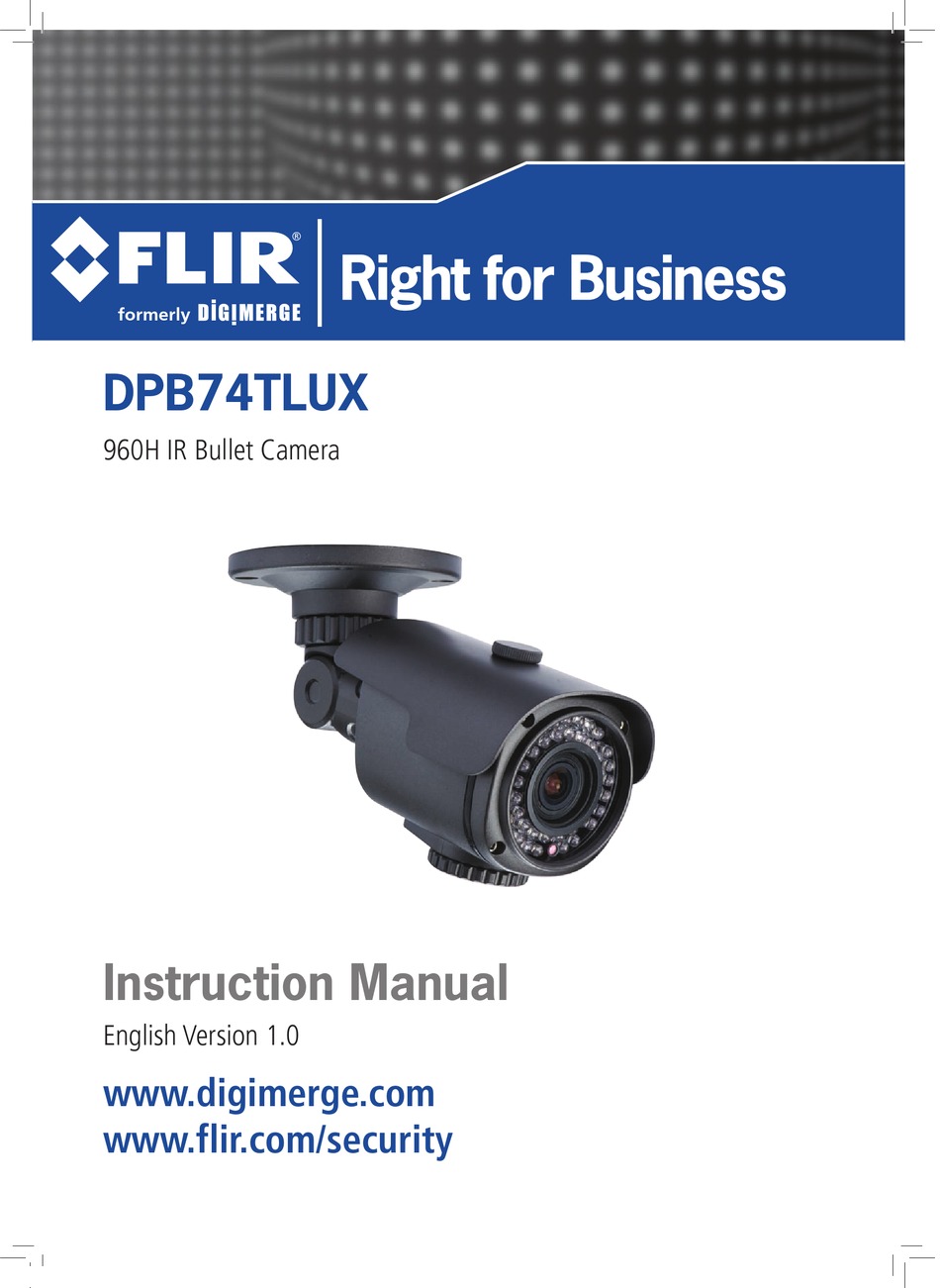 FLIR DPB74TLUX INSTRUCTION MANUAL Pdf Download | ManualsLib