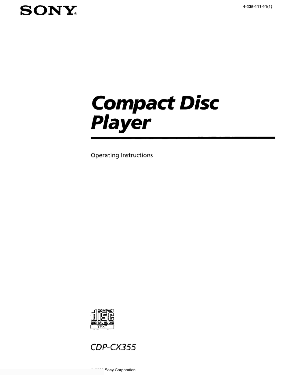 Sony 300 cd changer manual