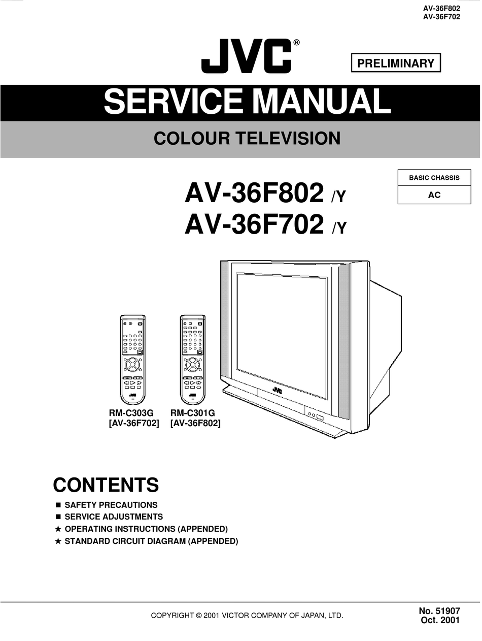 JVC AV-36F802/Y SERVICE MANUAL Pdf Download | ManualsLib