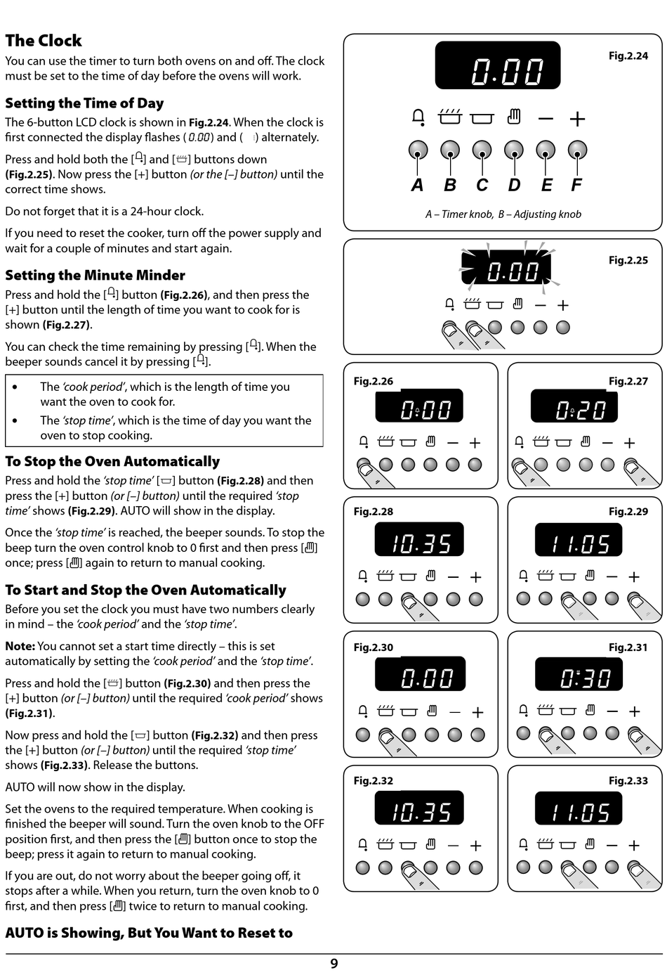 rangemaster 90 clock setting