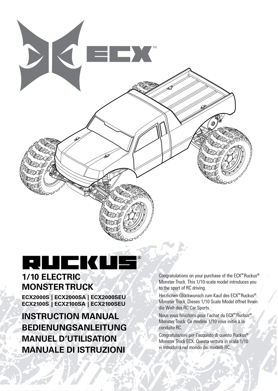 ECX RUCKUS ECX2222S INSTRUCTION MANUAL Pdf Download | ManualsLib