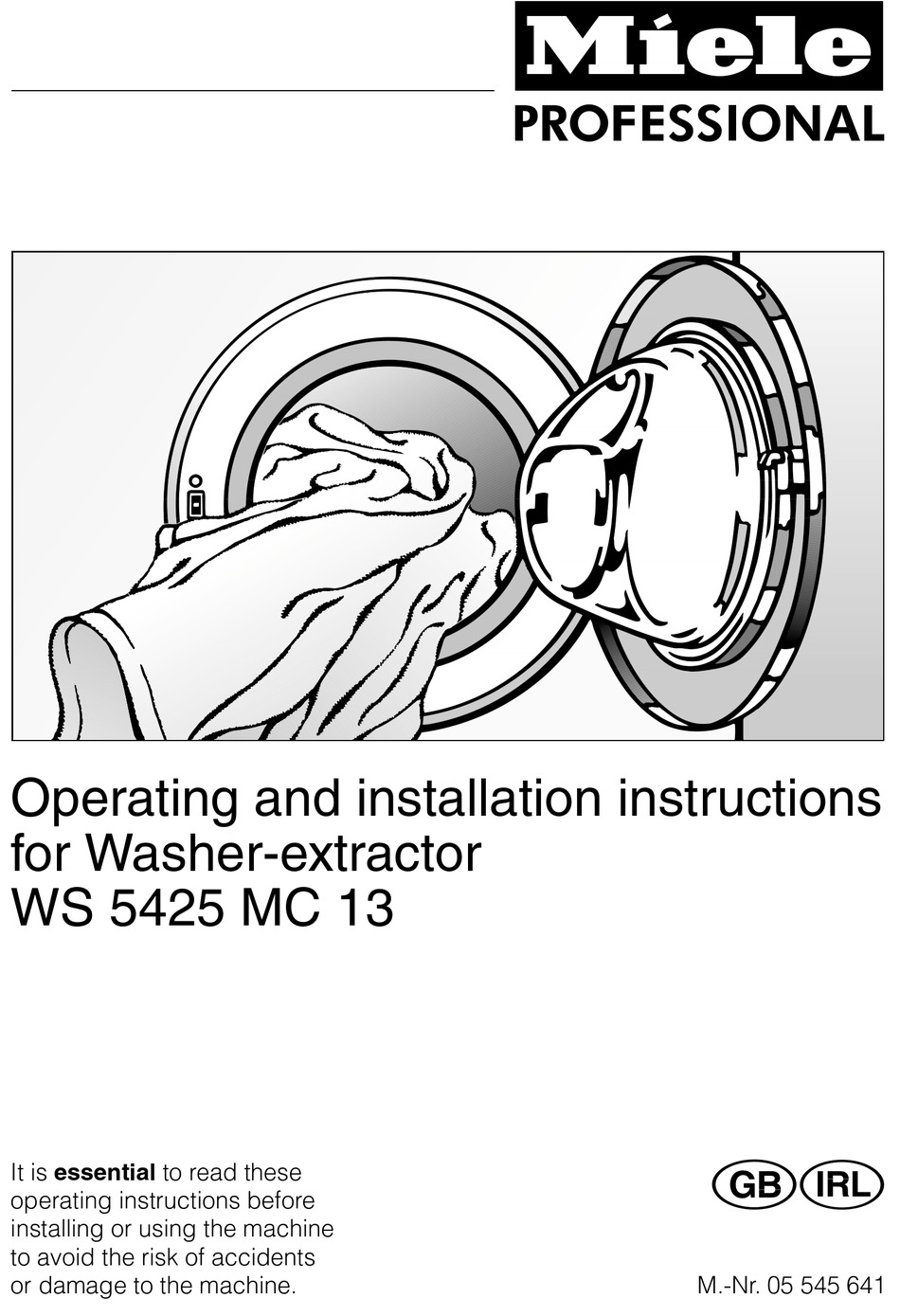Miele Professional Washing Machine Water Inlet Valve WS5405 WS5425 WS5435 WS5445 