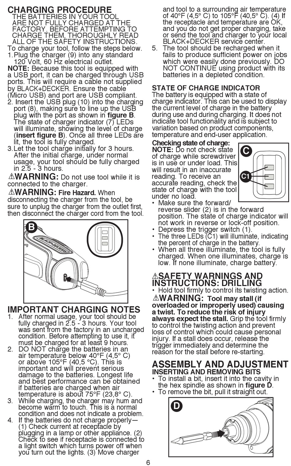 User manual Black & Decker BDCS50 (English - 32 pages)