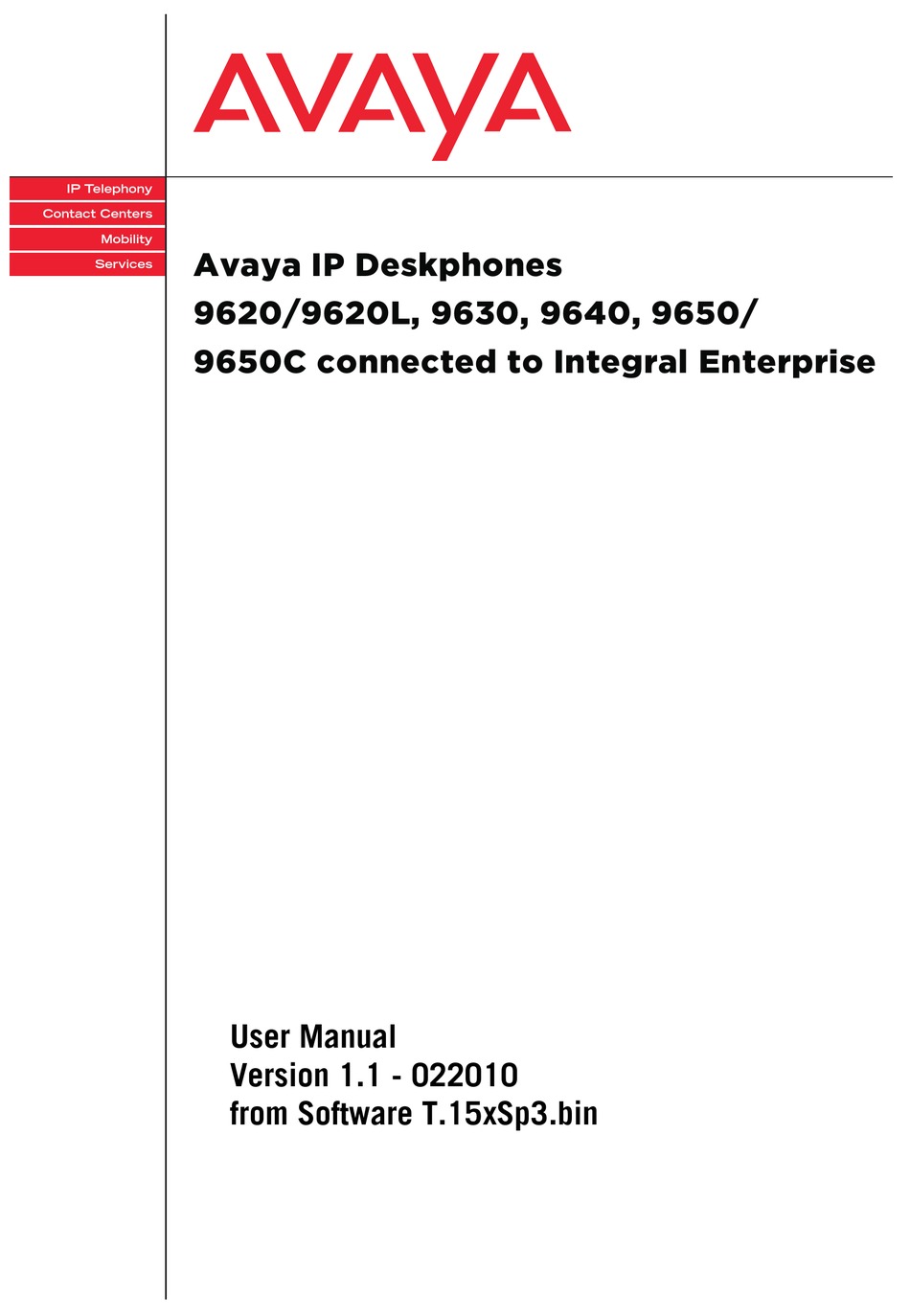 AVAYA 9620 USER MANUAL Pdf Download | ManualsLib