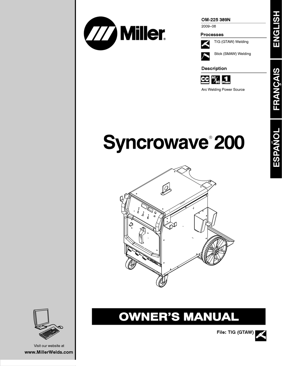 MILLER SYNCROWAVE 200 OWNER'S MANUAL Pdf Download | ManualsLib