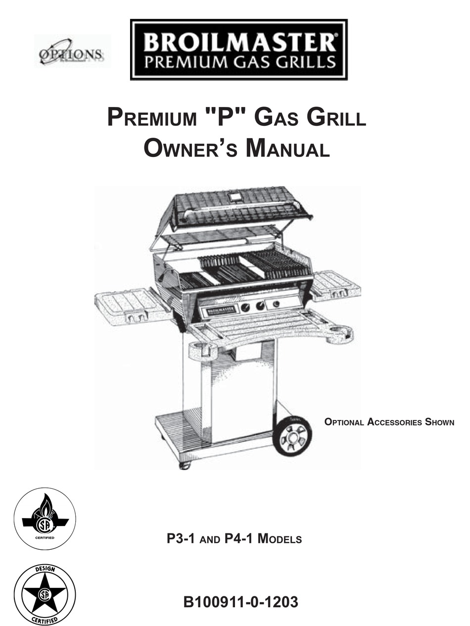 BROIL KING PREMIUM P3-1 OWNER'S MANUAL Pdf Download | ManualsLib