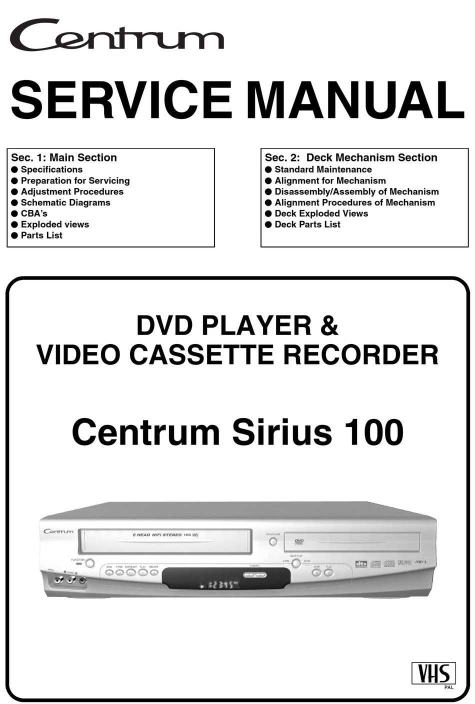 CENTRUM SIRIUS 100 SERVICE MANUAL Pdf Download | ManualsLib