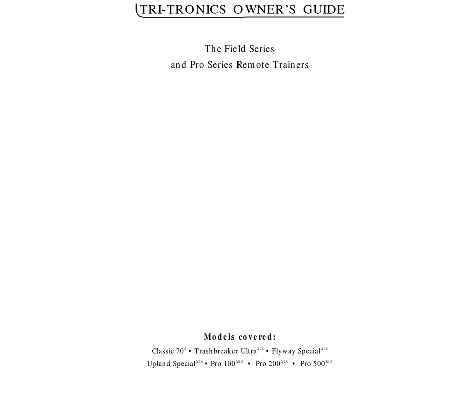 tri-tronics-classic-70s-owner-s-manual-pdf-download-manualslib