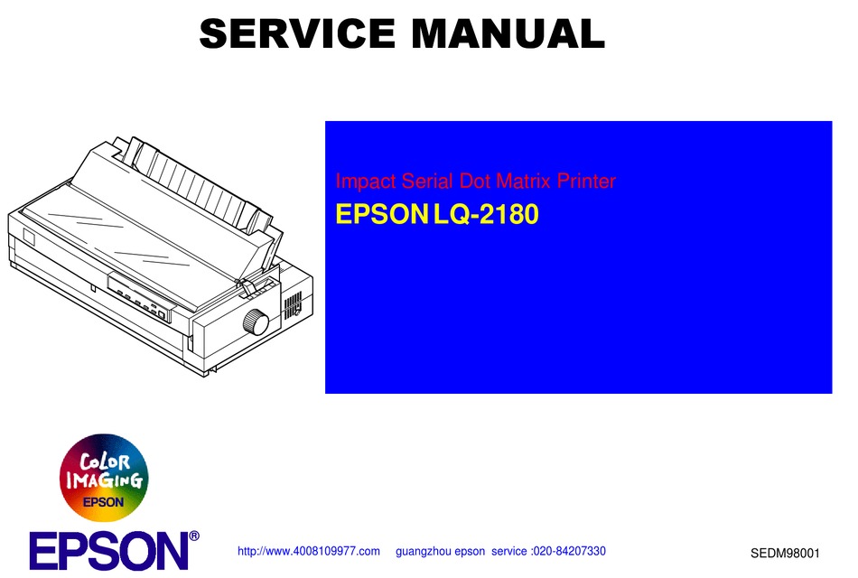 Epson Lq 2180 Service Manual Pdf Download Manualslib 9524